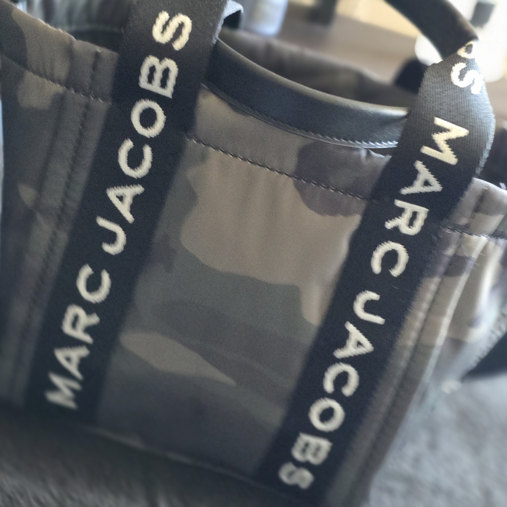 Marc Jacobs Black and Gray Camo Duffel Bag